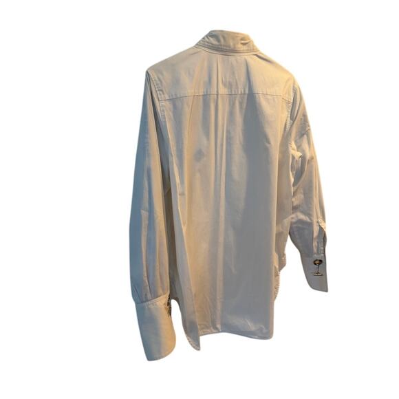 Elizabeth and James White Toggle-Cuff Stretch Cotton Shirt – XS - Picture 3 of 7
